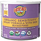 Earth's Best Organic Low Lactose Sensitivity Infant Formula with Iron, Omega-3 DHA & Omega-6 ARA, 21 Ounce